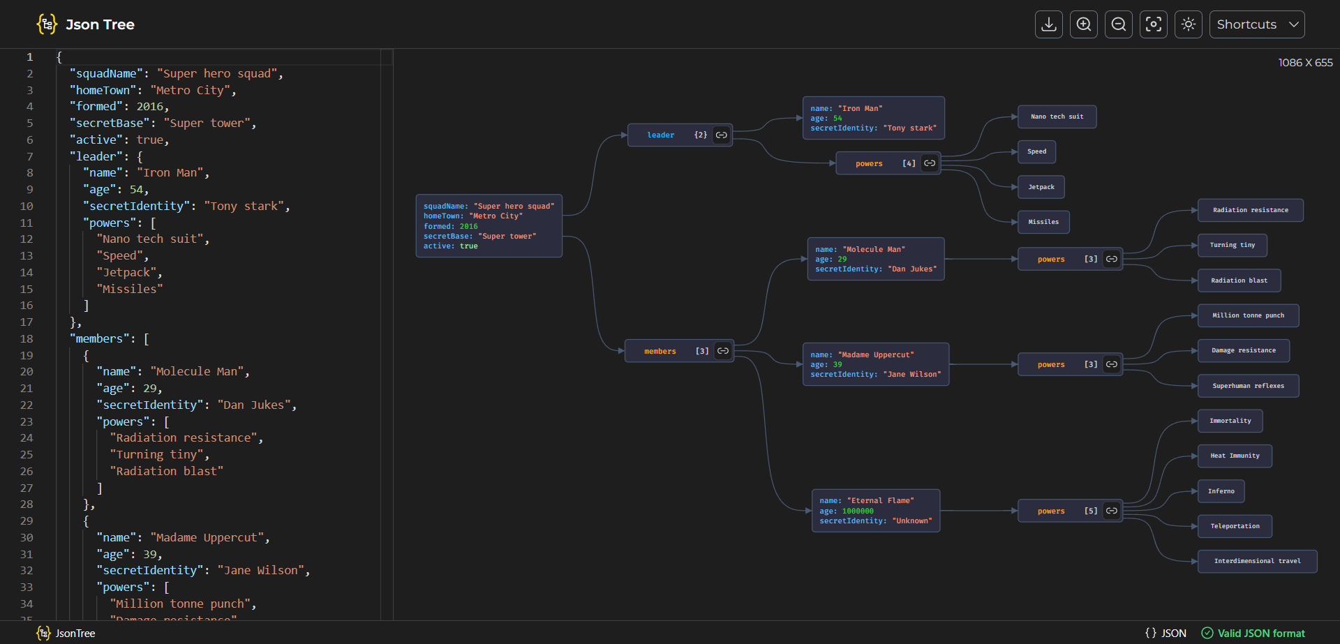 Json website preview image